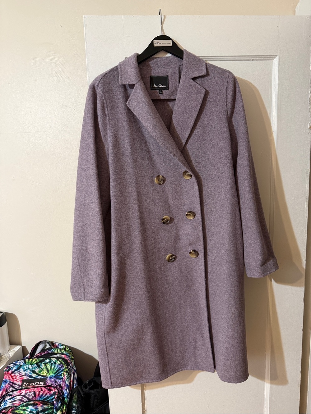 Sam Edelman Dusty Lavender Double-Breasted Pea Coat
